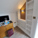 Built in storage with panelled back
