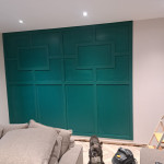 geometric panelling painted green