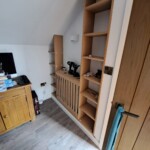 Constructing storage shelves and radiator cover